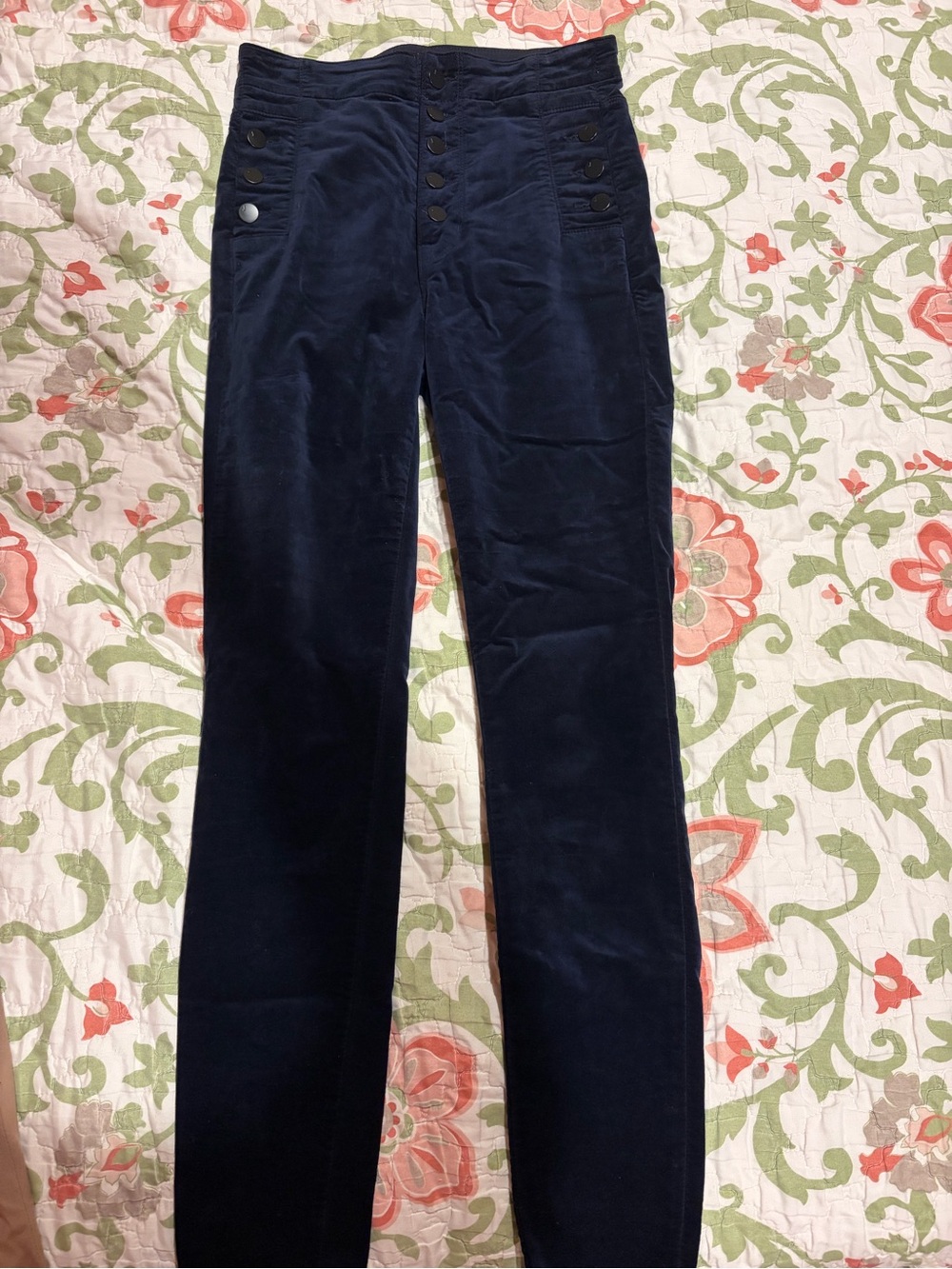 J Brand Navy Skinny Sailor-Style Jeans